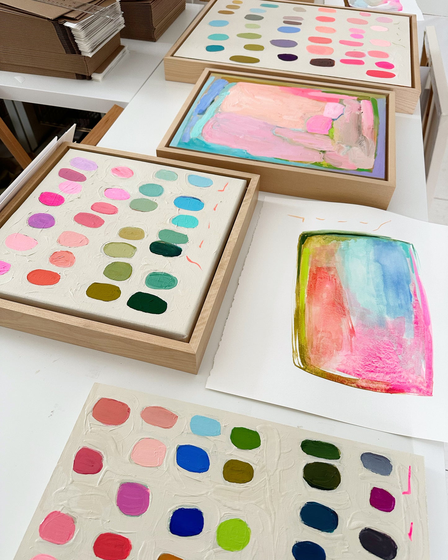 Palette #36 - 13.5”x13.5” Framed