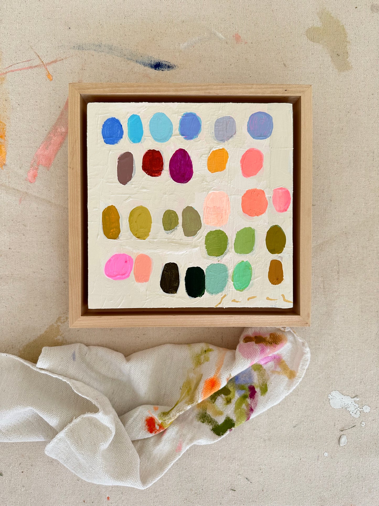 Palette #3 - 9.5” x 9.5” Framed