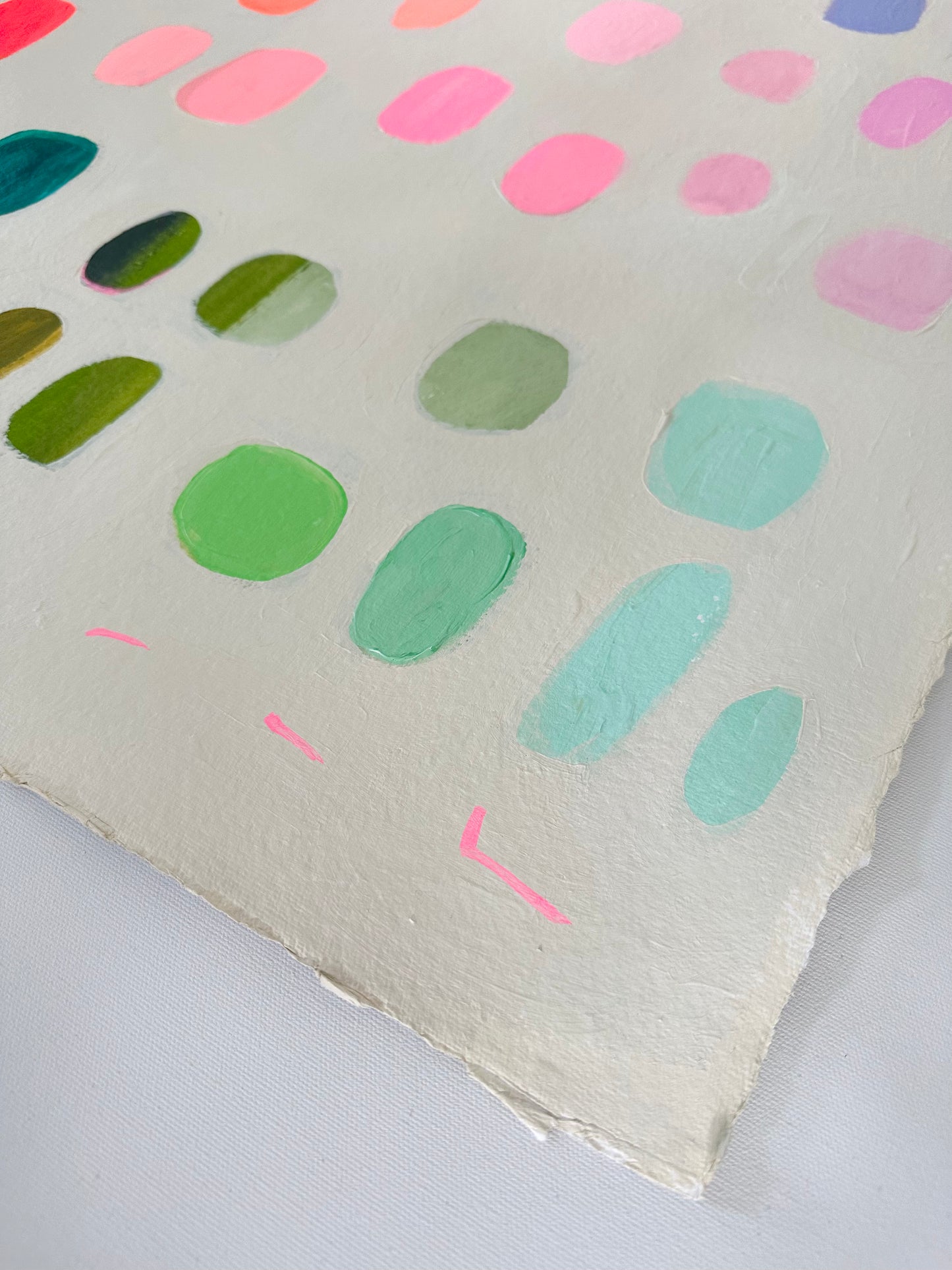 Palette on Handmade Paper #28 - 22”x30”
