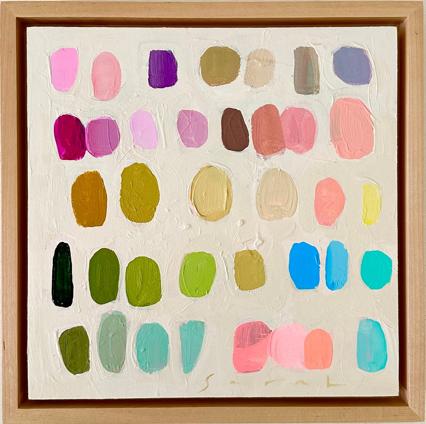 Palette #7 - 11.5” x 11.5” Framed