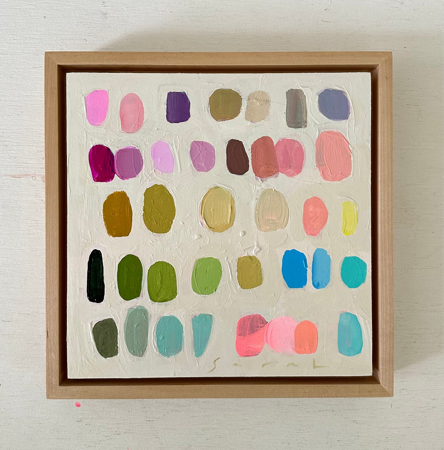 Palette #7 - 11.5” x 11.5” Framed