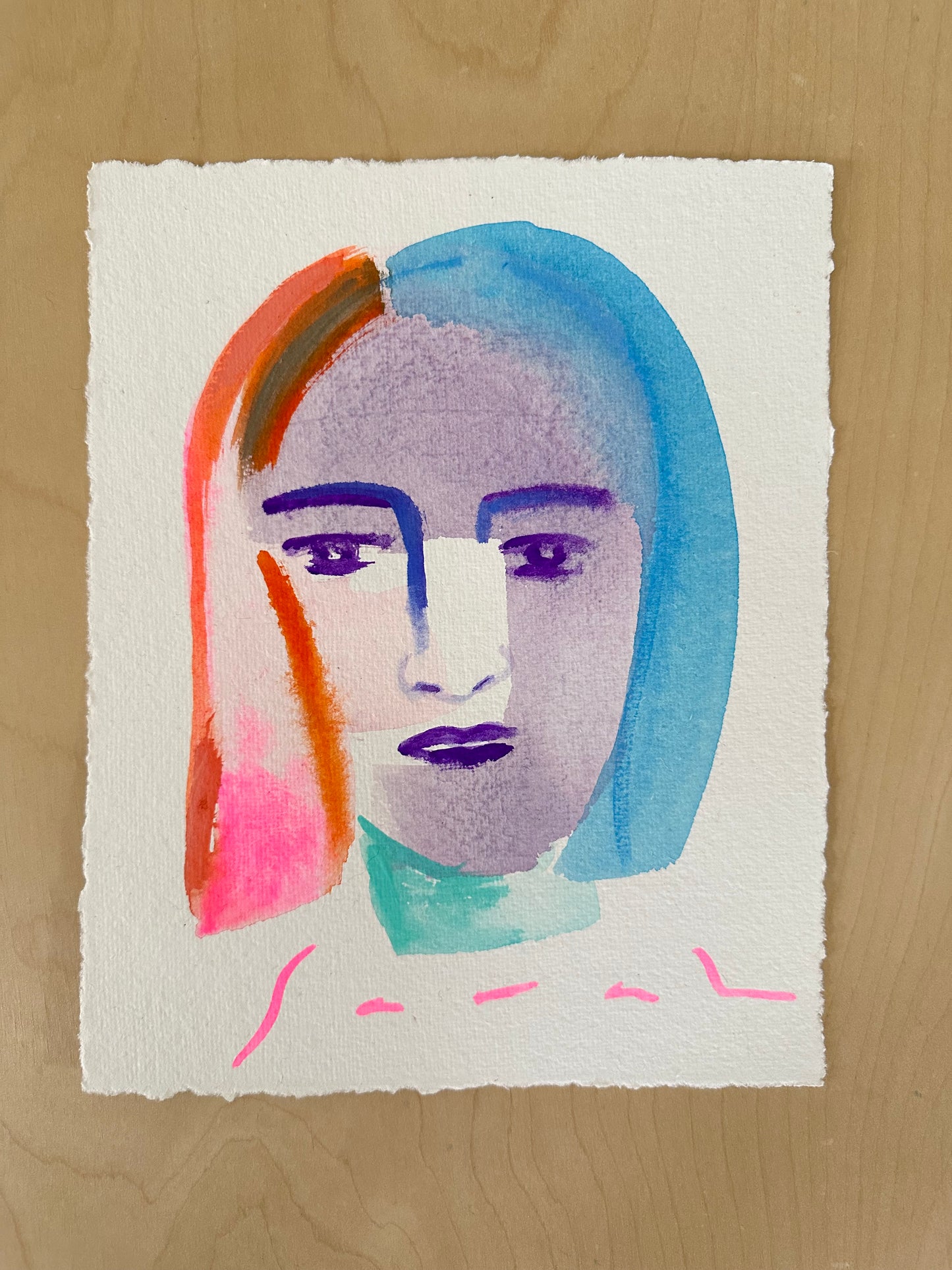 8” x 10” on Handmade Paper