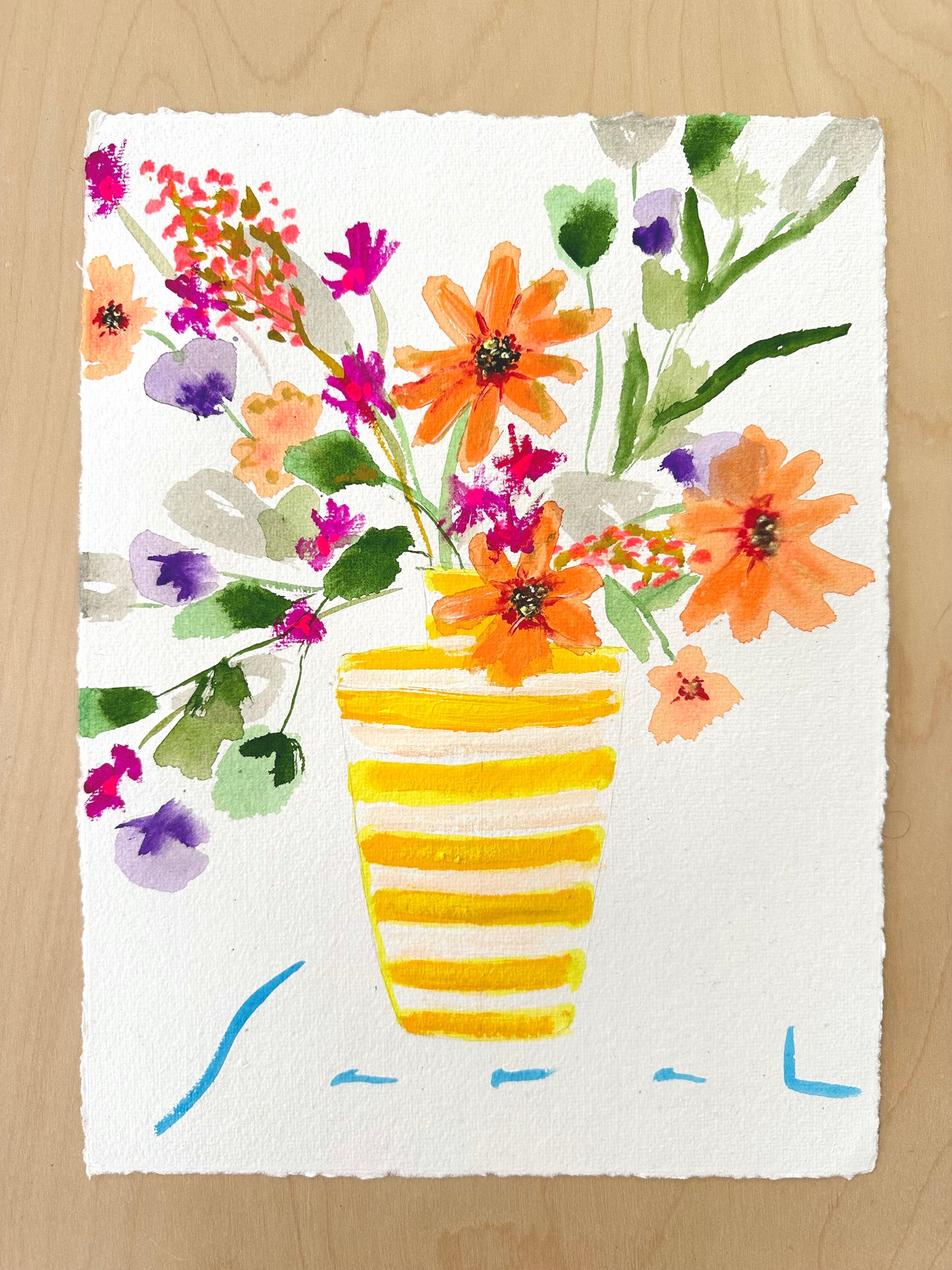 9” x 12” on Handmade Paper