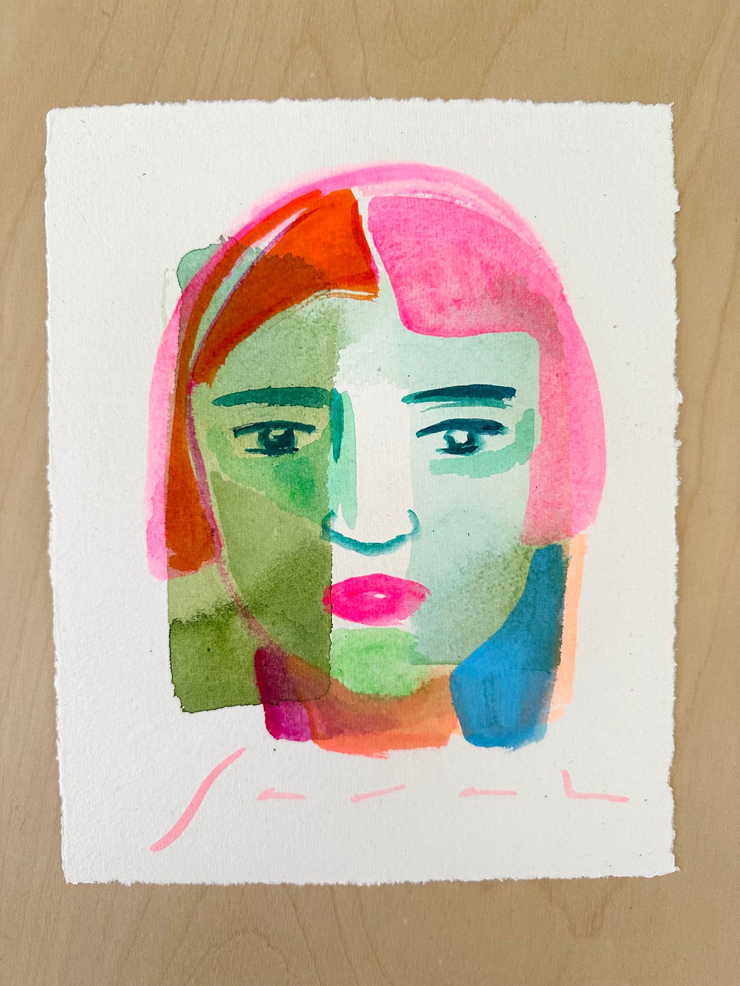 8” x 10” on Handmade Paper