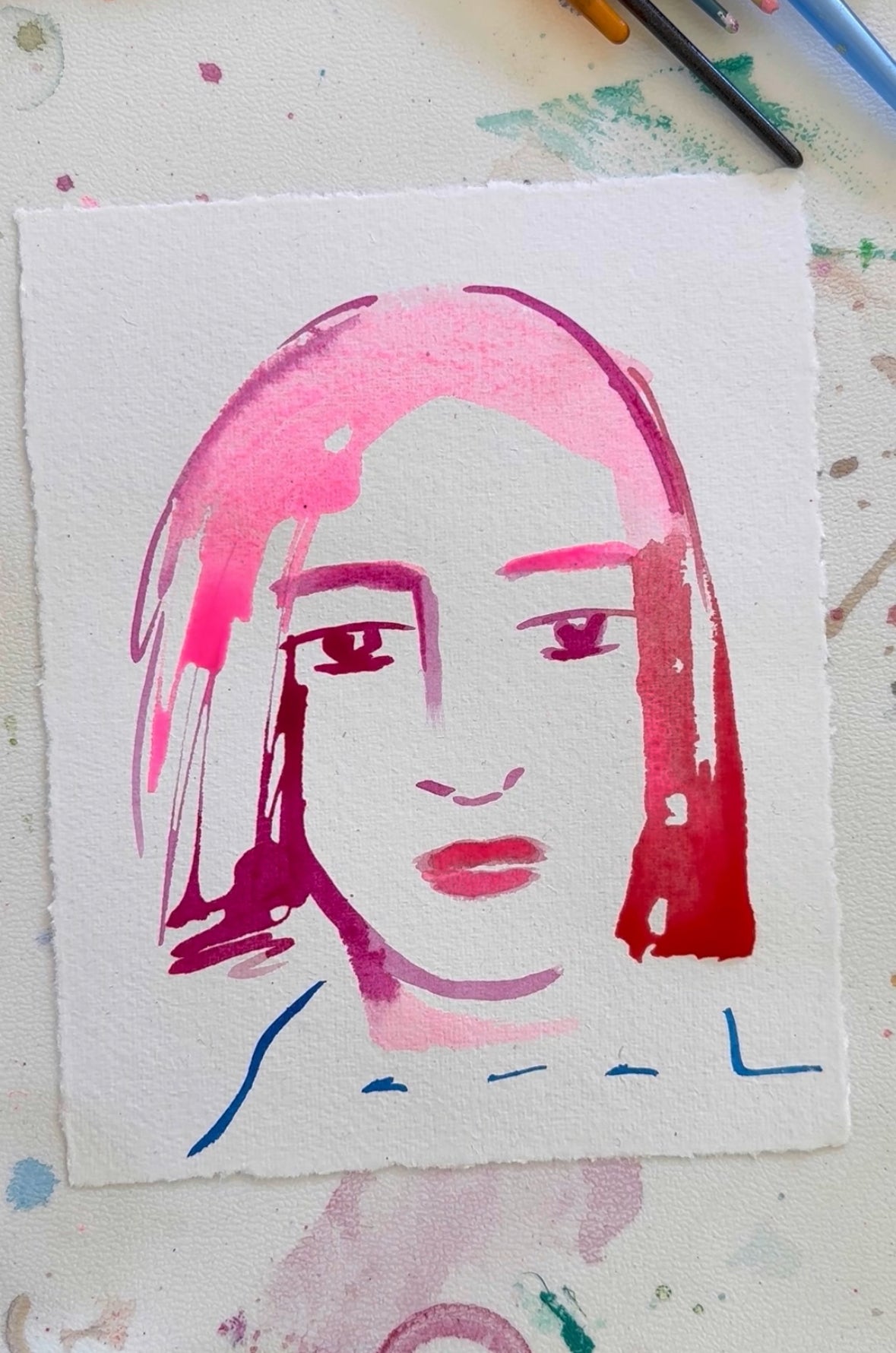 8” x 10” on Handmade Paper
