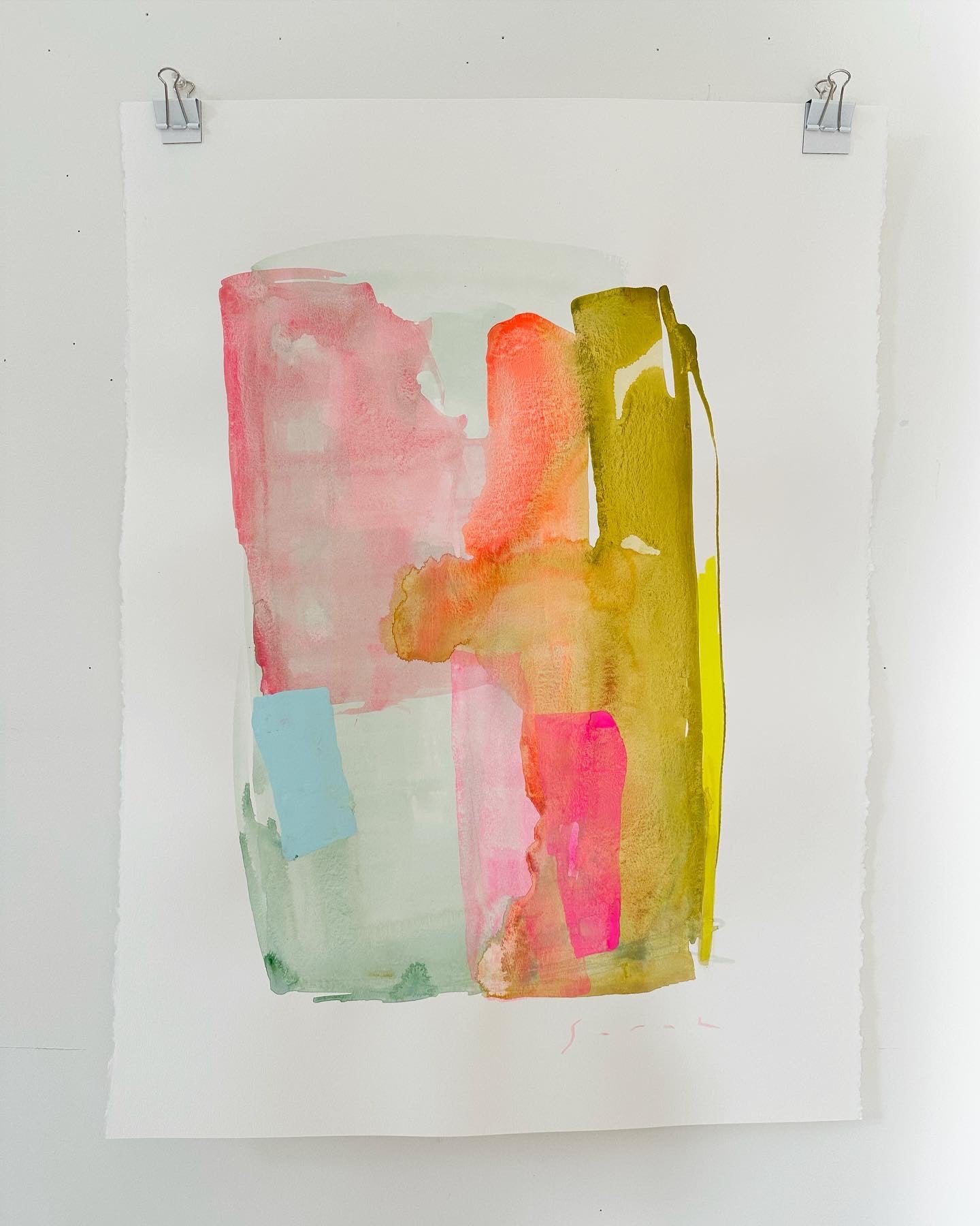 Colorblock #123 - 24”x30” on Watercolor Paper