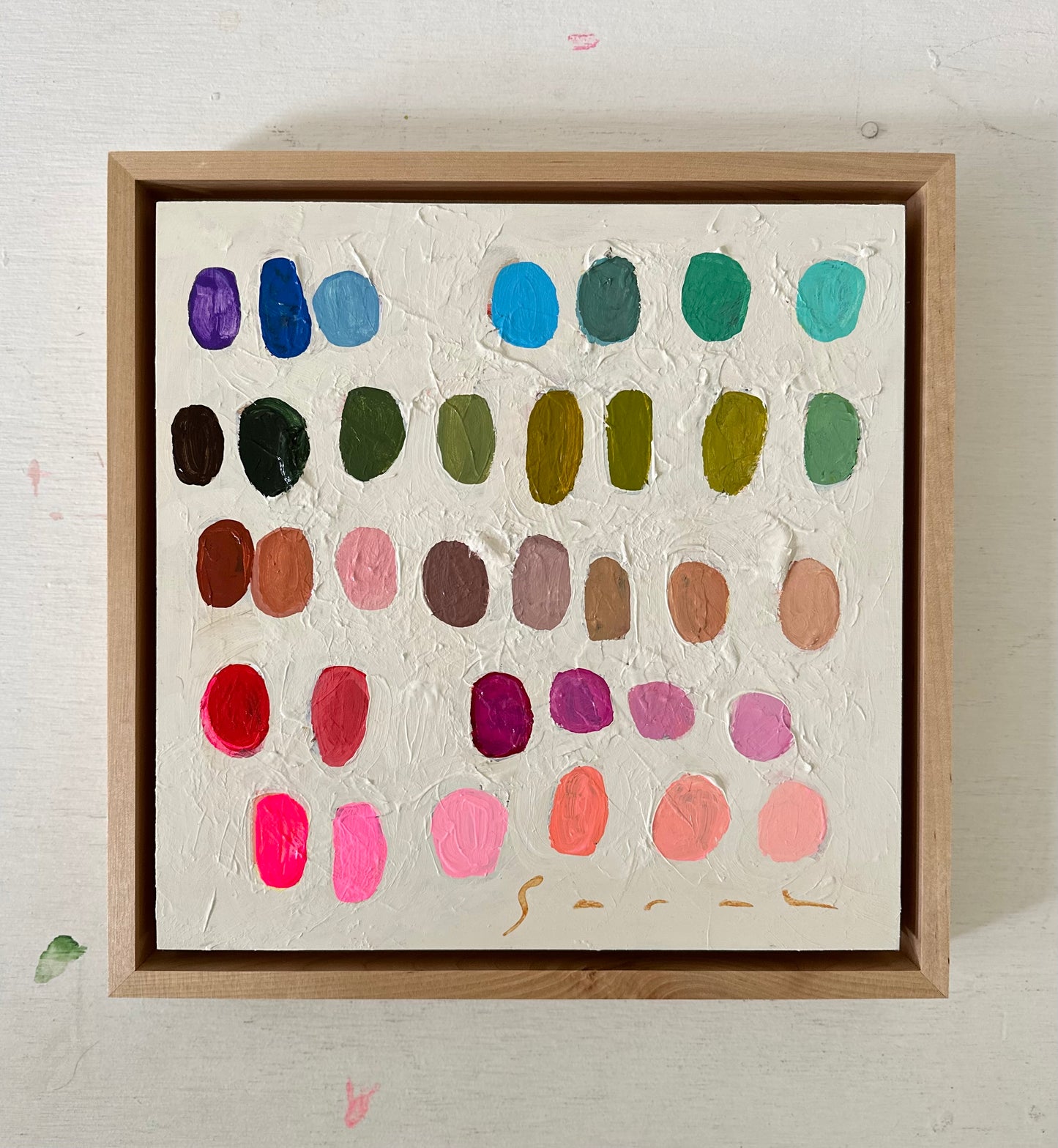 Palette #2 - 13.5” x 13.5” Framed