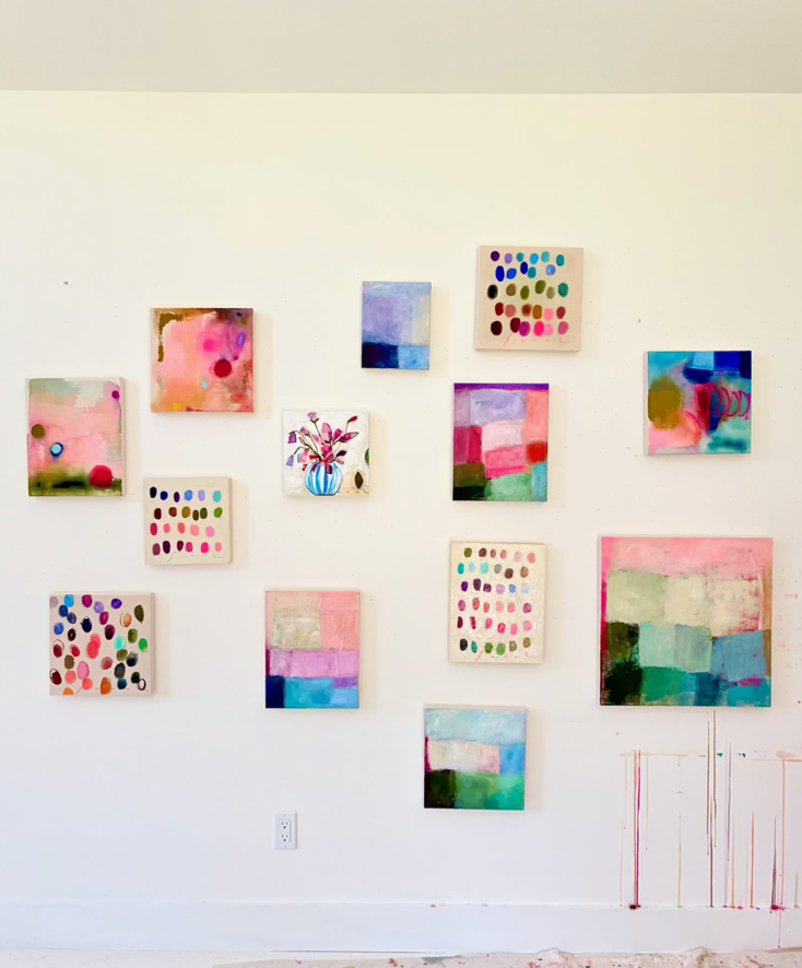 CUSTOM LISTING 12” x 12” on stretched raw canvas