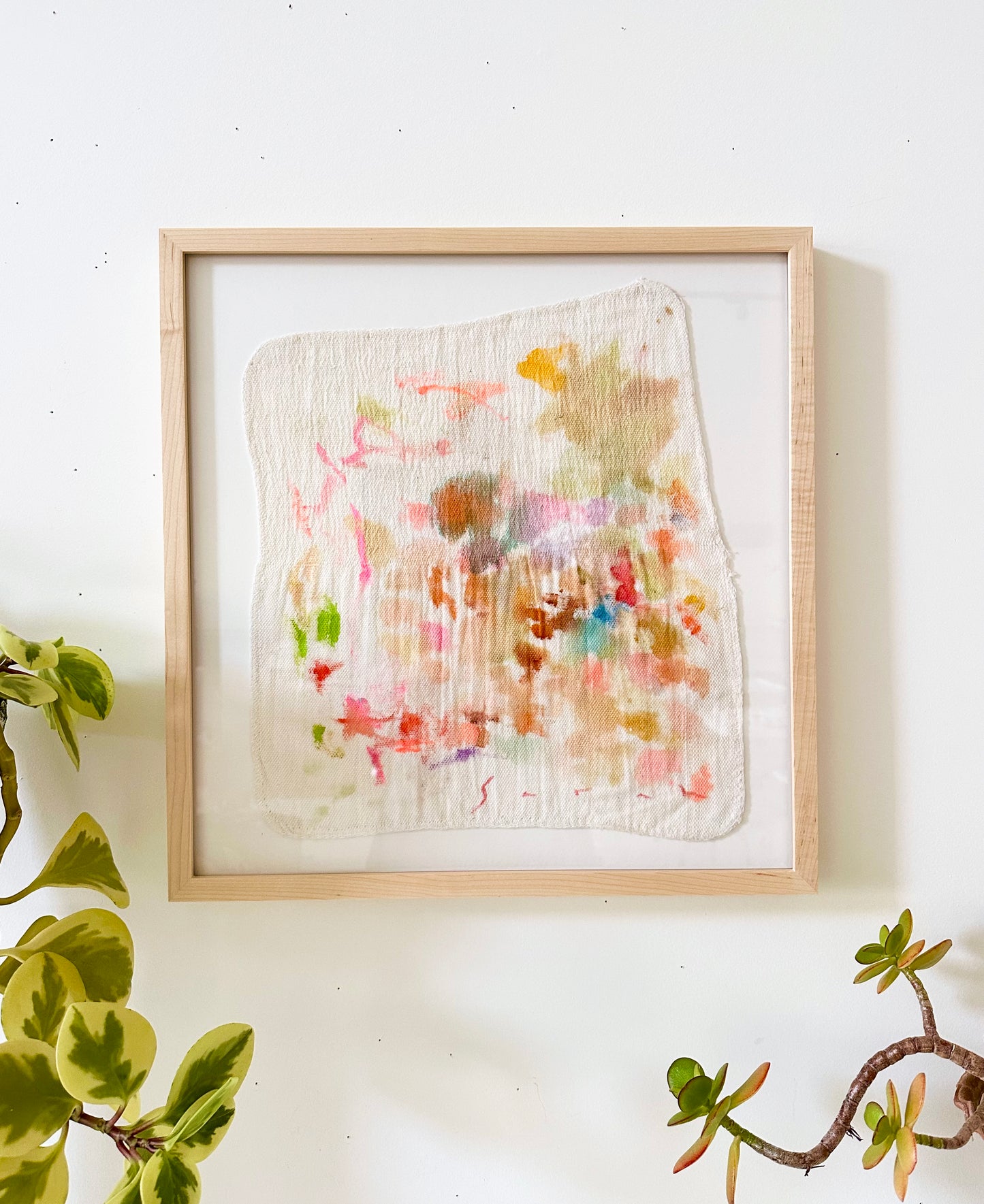 Paint Rag Painting #1 - 17.5” x 18” Framed