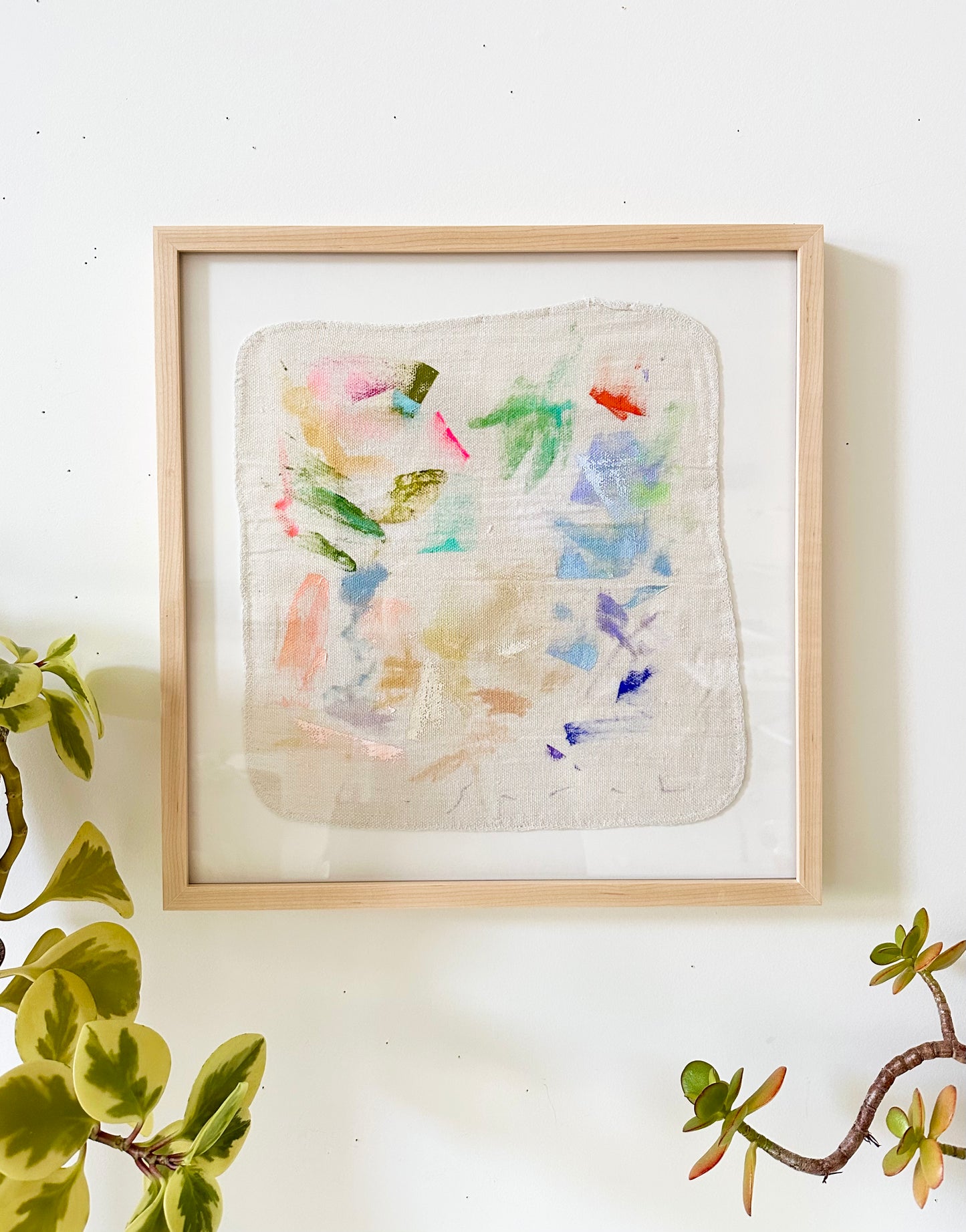 Paint Rag Painting #3 - 17.5” x 18” Framed