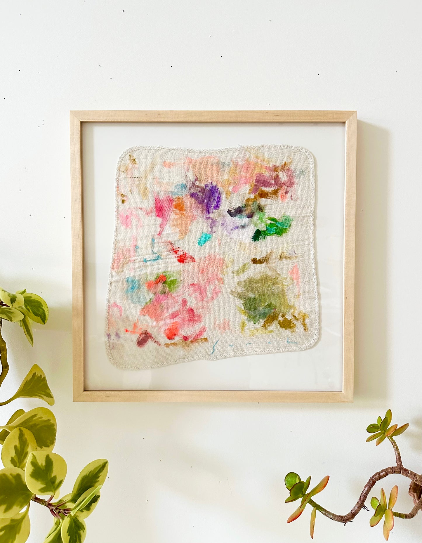 Paint Rag Painting #4 - 17.5” x 18” Framed