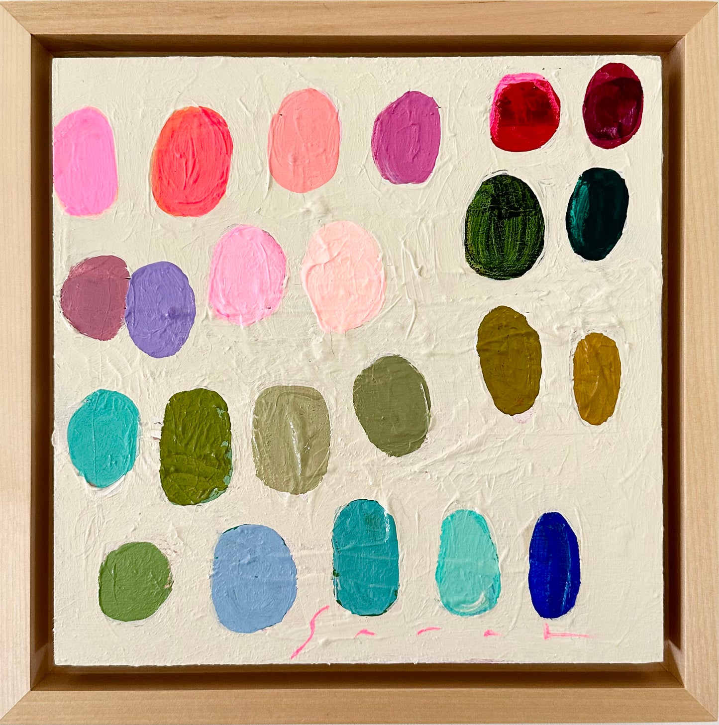 Palette #24 - 9.5” x 9.5” Framed