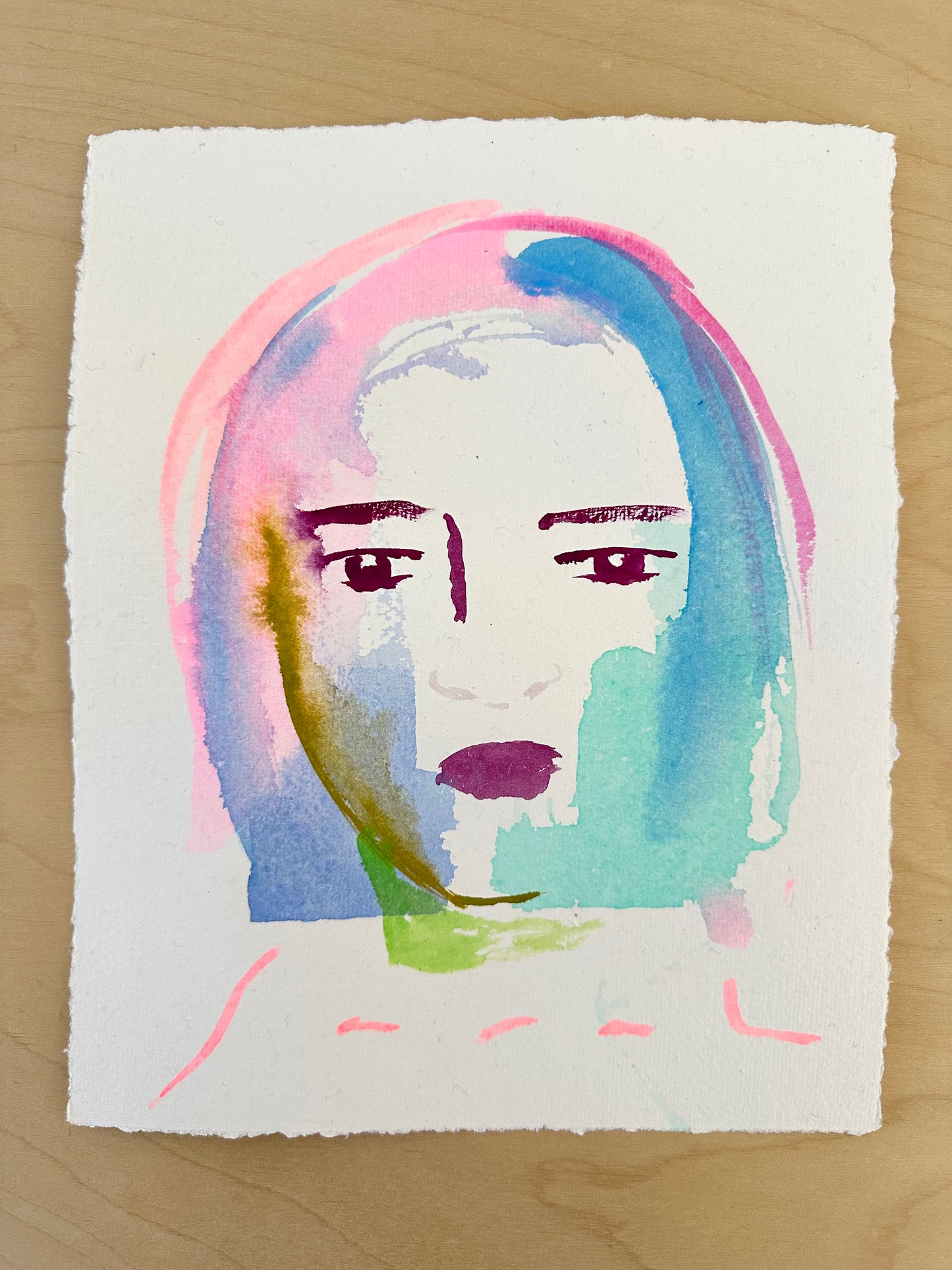 8” x 10” on Handmade Paper