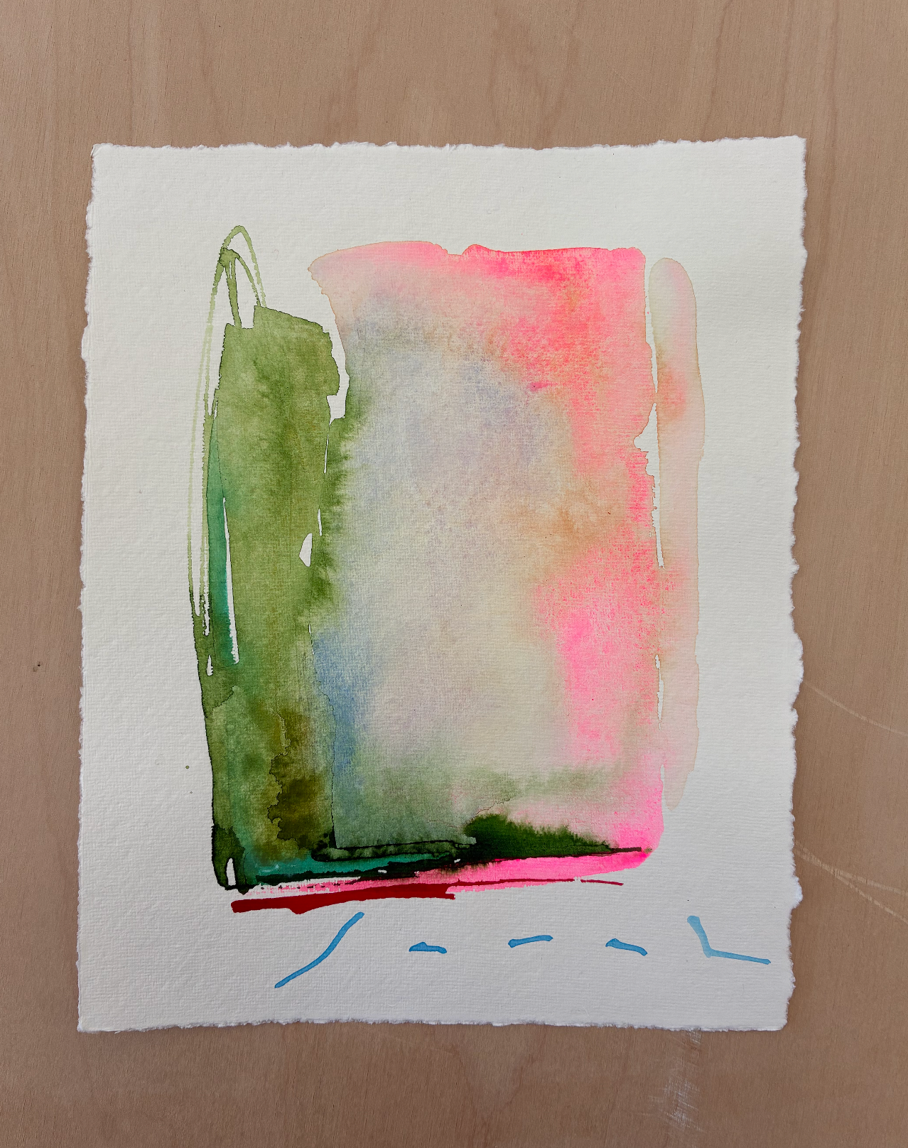 Custom Listing #12 from Instagram Sale 8” x 10” Color Study  on Handmade Paper